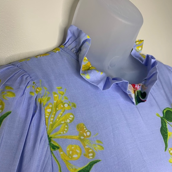 Cynthia Rowley Tayla Floral Mini Ruffle Dress 4 - Picture 7 of 16